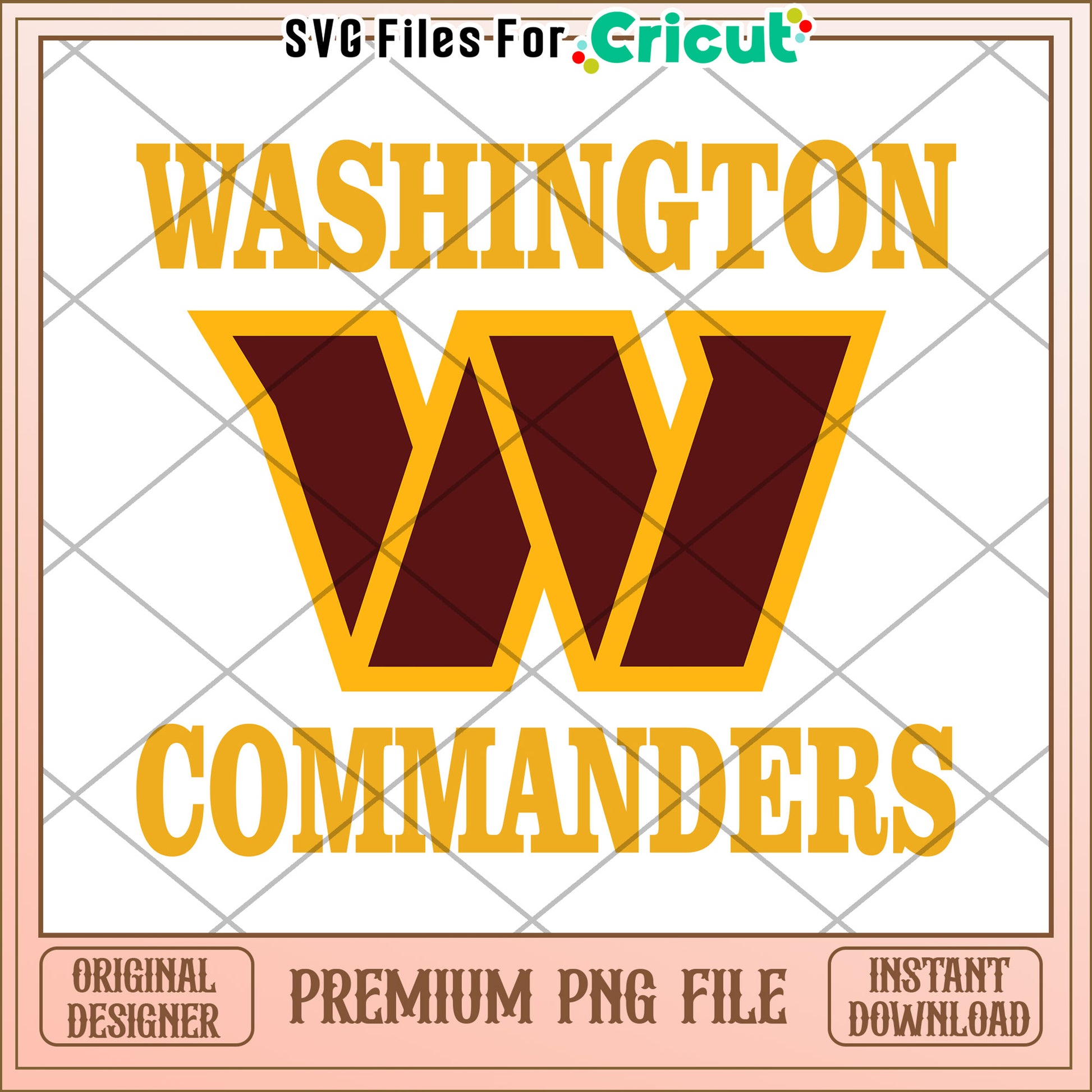 Washington Commanders PNG Design for Cricut, Instant Download File