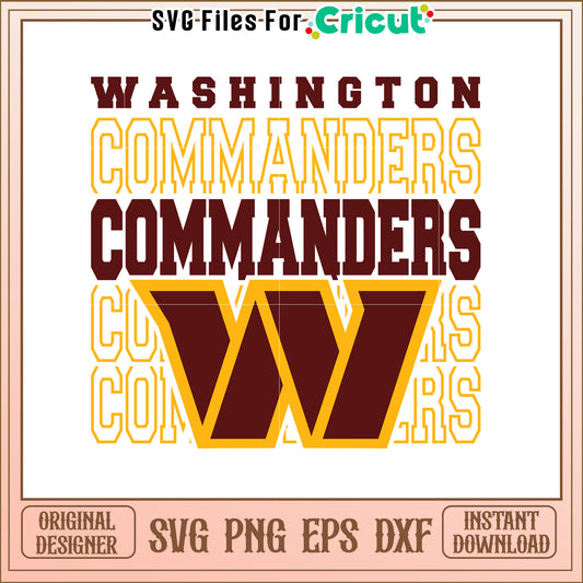 Washington Commanders SVG Design