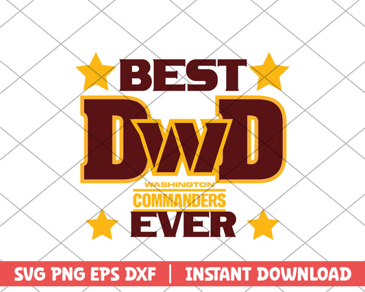 Washington Commanders best dad ever svg, Washington Commanders svg