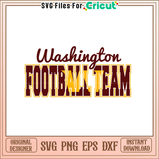 Washington Football Team SVG Design for Fans
