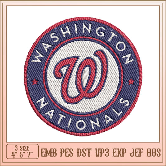 Washington Nationals Embroidery Design