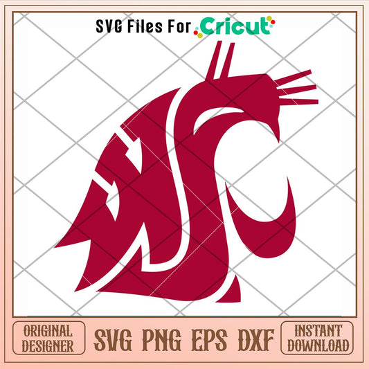 Washington State Cougars Logo Svg, Washington State Cougars Svg, NCAA Svg