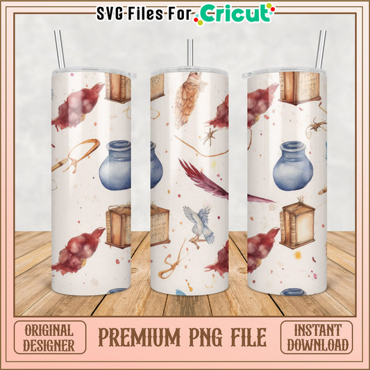 Watercolor Tumbler PNG Sublimation Design