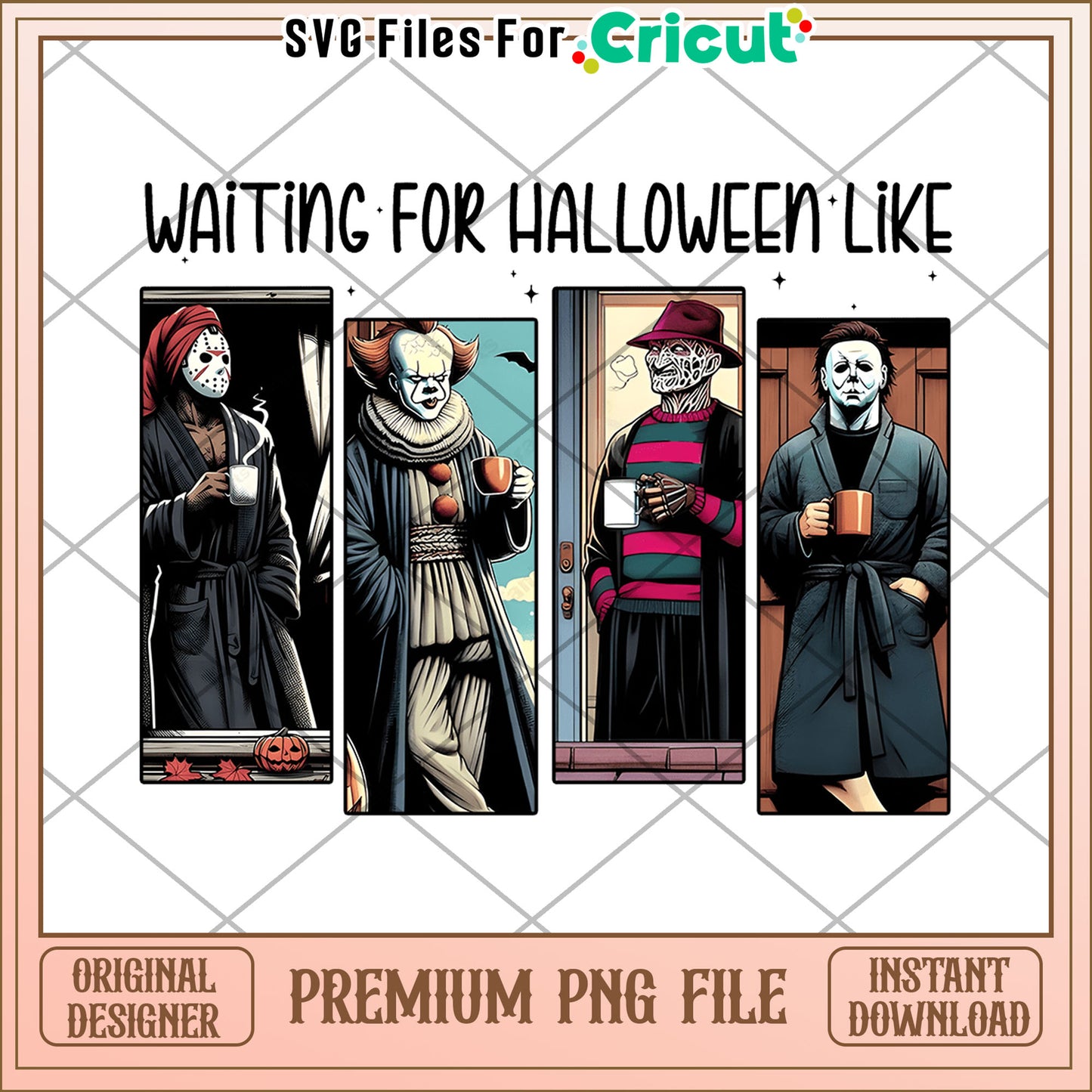 Wating for halloween png, horror movie characters png, horror movie png