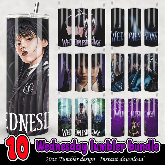 Wednesday Addams png tumbler, Wednesday 20oz tumbler