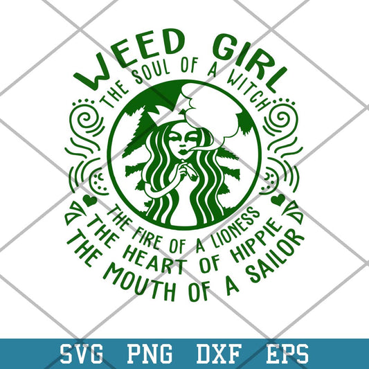 Weed Girl The Soul Of A Witch Svg, -Svgfilesforcricut