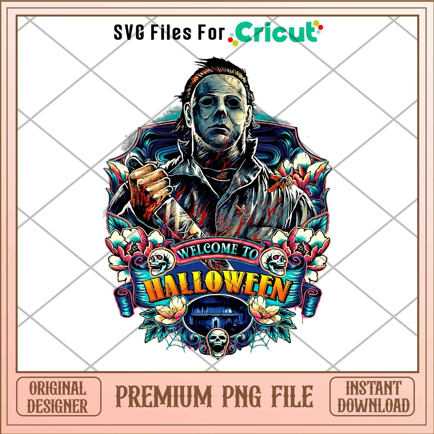 Welcome To Halloween png, Michael Myers png, Horror characters png, Digital Download