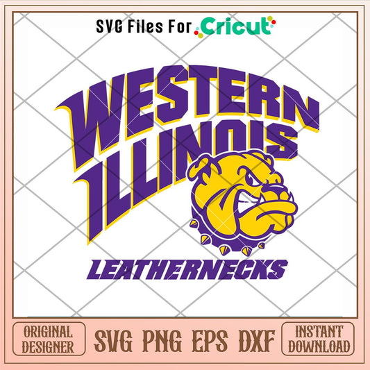 Western Illinois Leathernecks Logo Svg, Western Illinois Leathernecks Svg, NCAA Svg