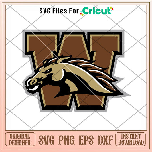 Western Michigan Broncos Logo Svg, Western Michigan Broncos Svg, NCAA Svg