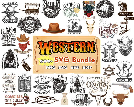 American cowboy logo bundle svg, cowboys logo svg, the wild west​ svg