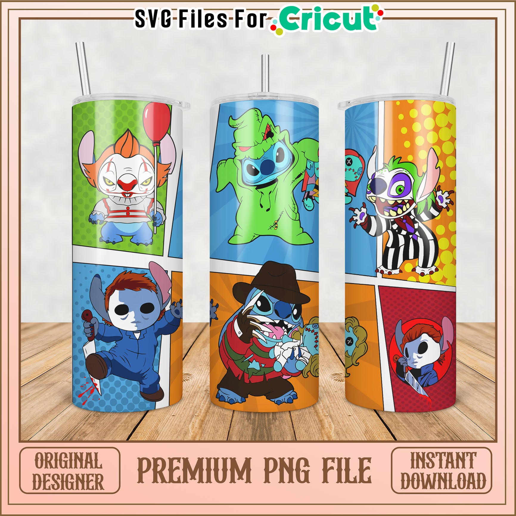 Whimsical Tumbler PNG Designs for Cricut Crafting Fun