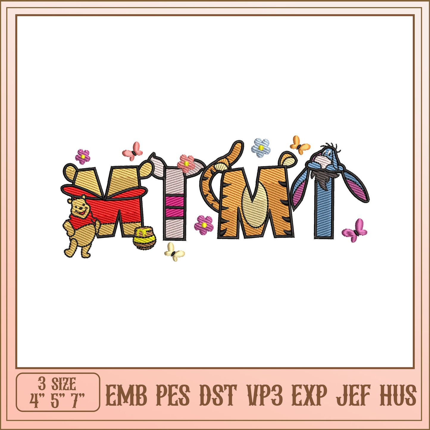 Whimsical Winnie the Pooh Alphabet Embroidery Design Set