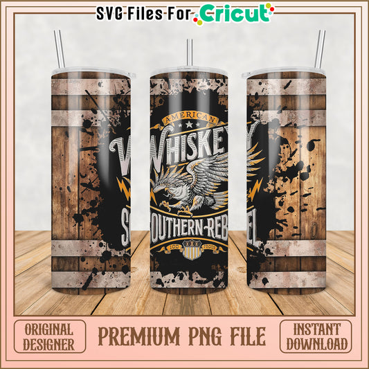 Whiskey Barrel Tumbler PNG Design