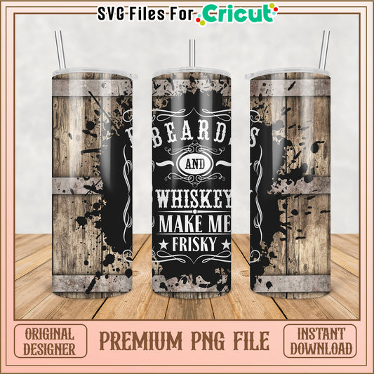 Whiskey Beard Tumbler PNG Design