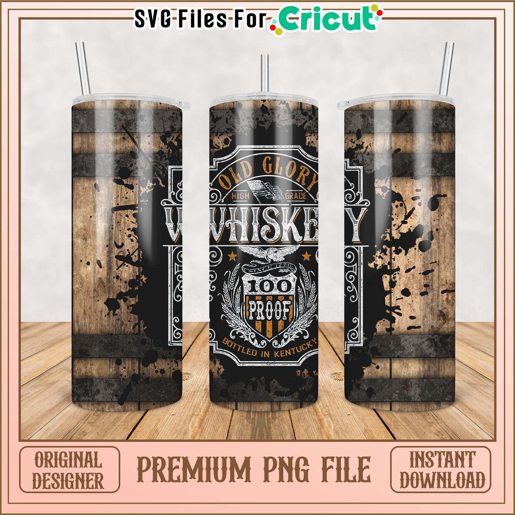 Whiskey Tumbler PNG Design Download