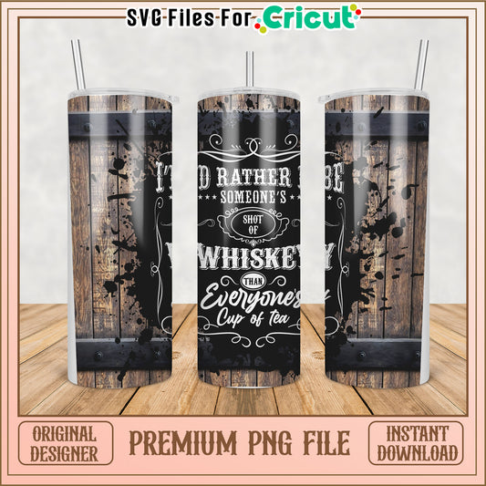Whiskey Tumbler PNG Design Instant Download
