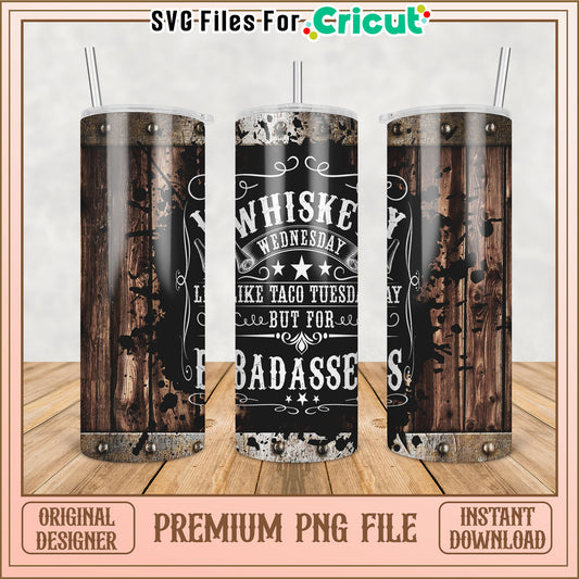 Whiskey Wednesday PNG Tumbler Design