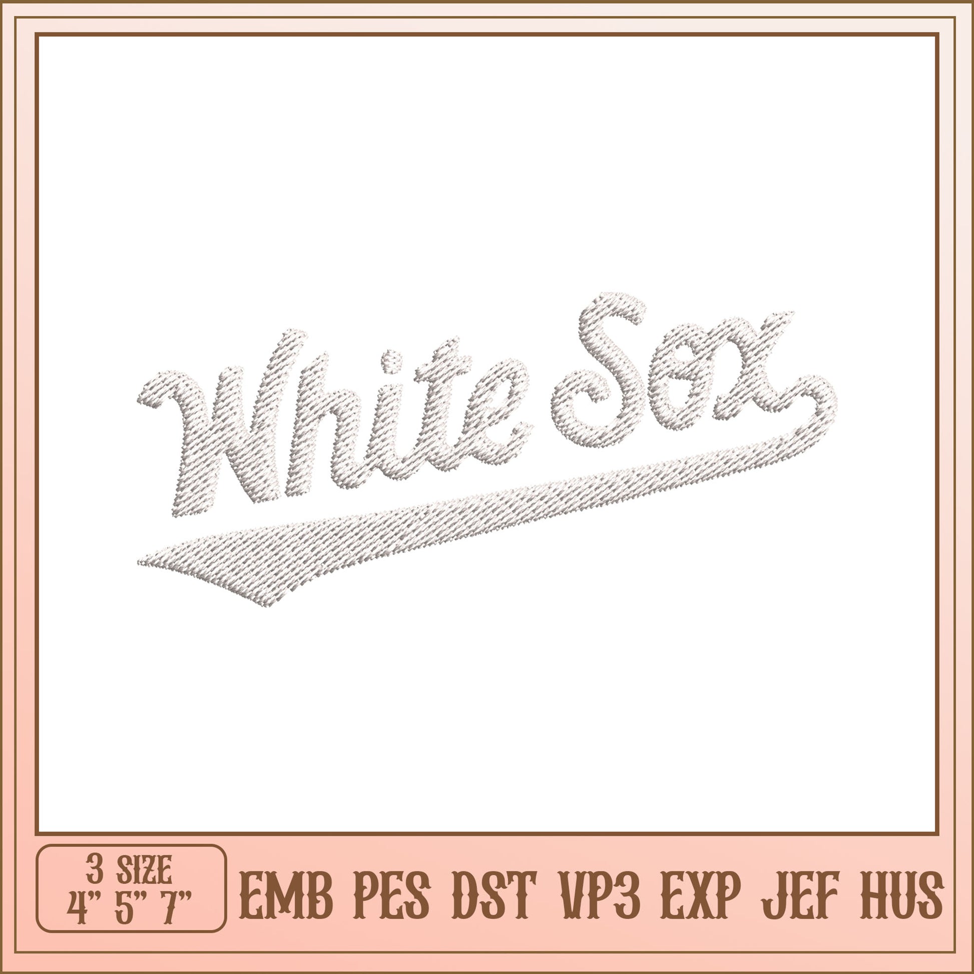 White Sox Embroidery Design
