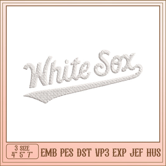 White Sox Embroidery Design