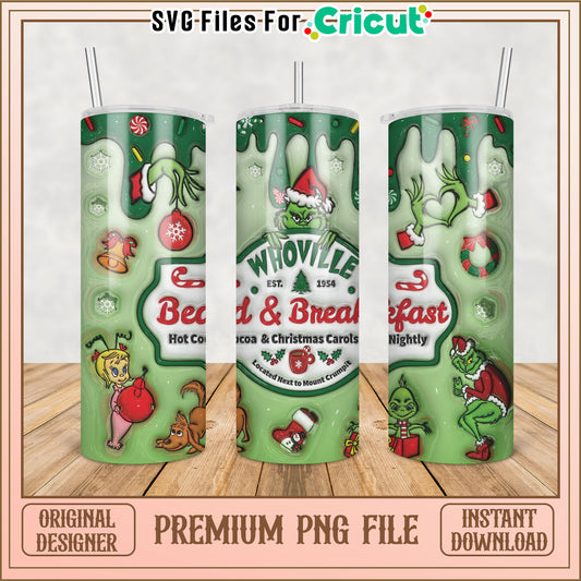 Whoville Themed Tumbler PNG File for Crafting Holiday Projects