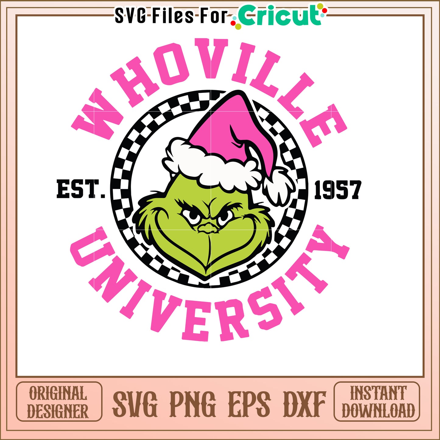 Whoville University Grinch SVG