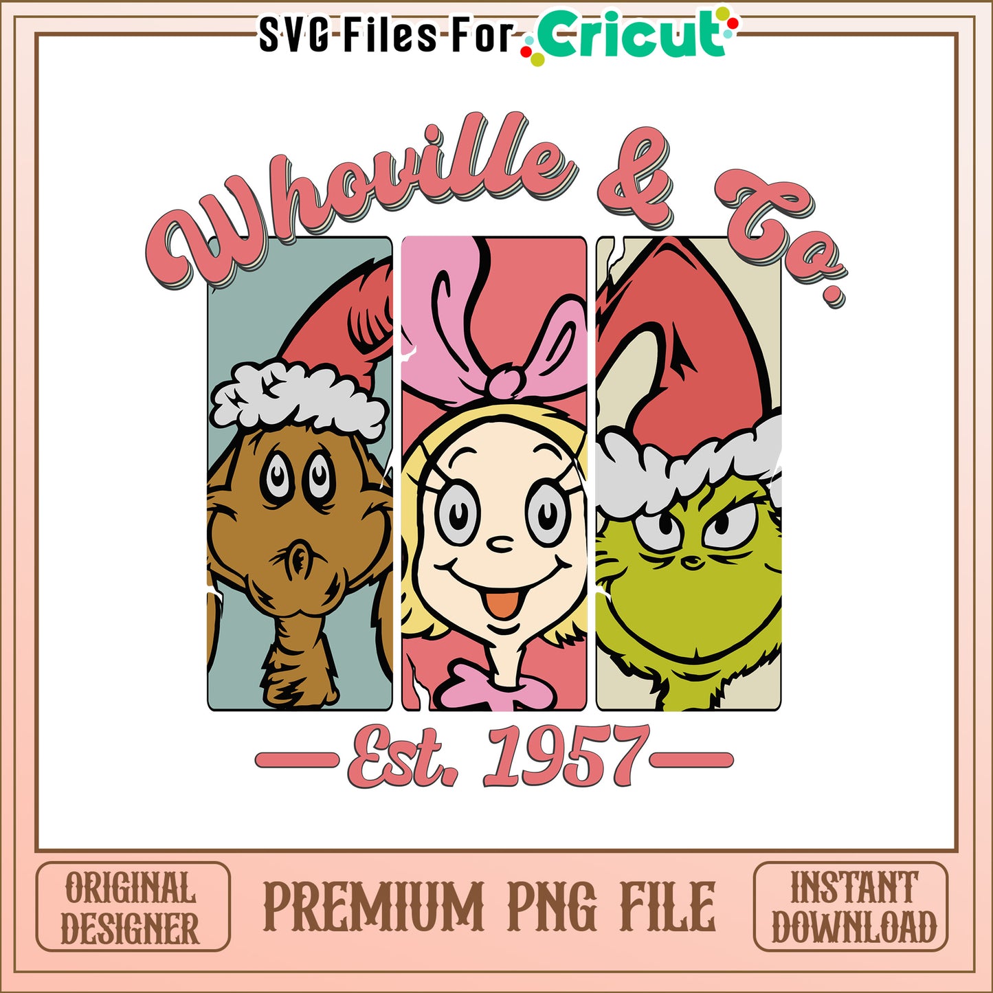 Whoville and CO est 1957 png, grinch costume​ png, the grinch movie​ png