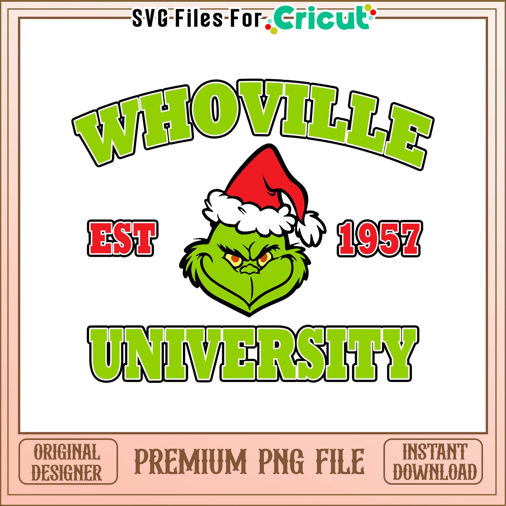 Whoville est 1957 grinch university png, grinch 1957 png