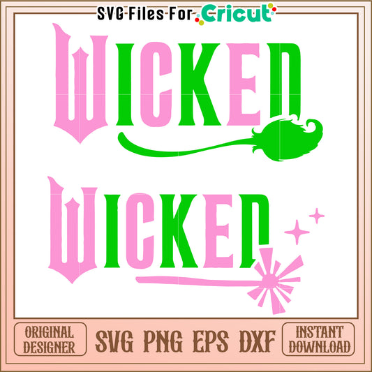 Wicked design in vibrant colors, perfect for themed events and decor