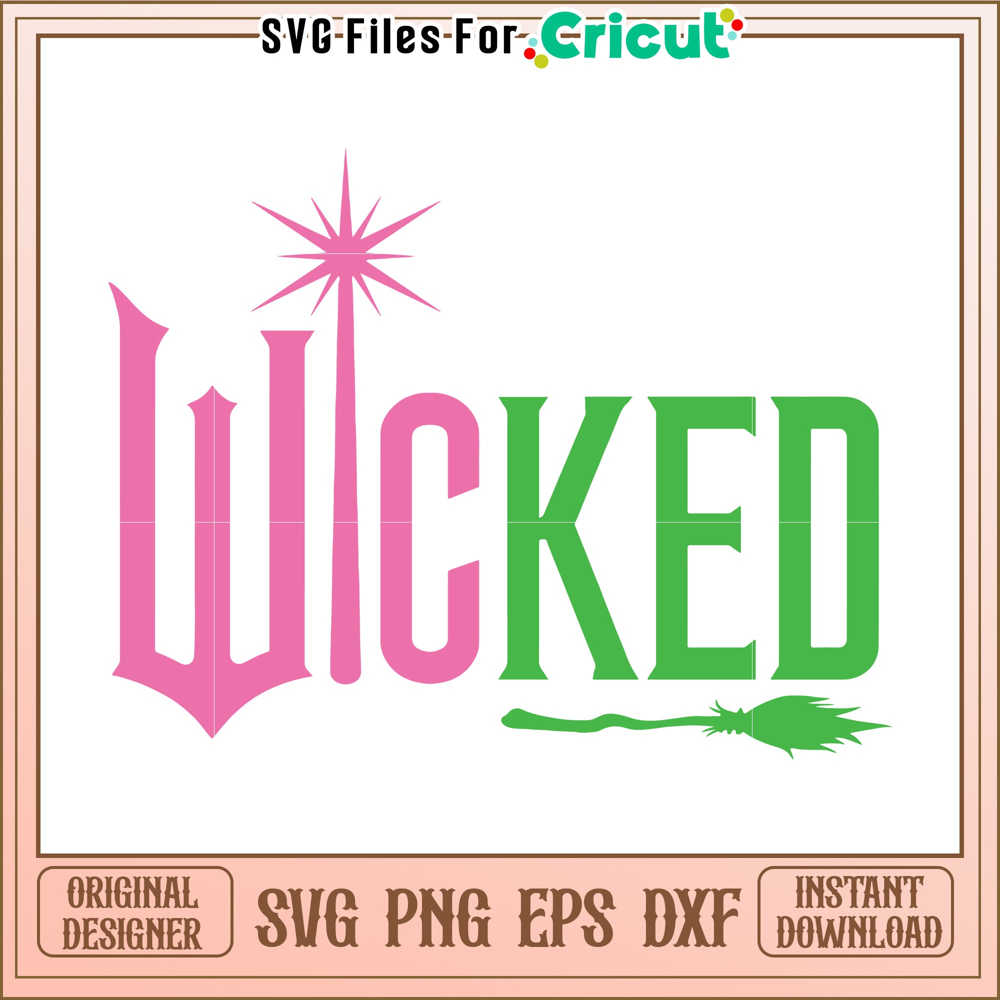 Wicked logo design for fans of the musical, vibrant colors and style ...