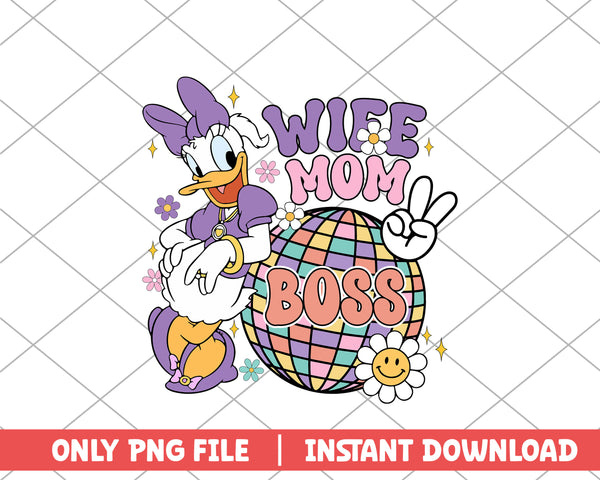 Wife mom boss mother day png