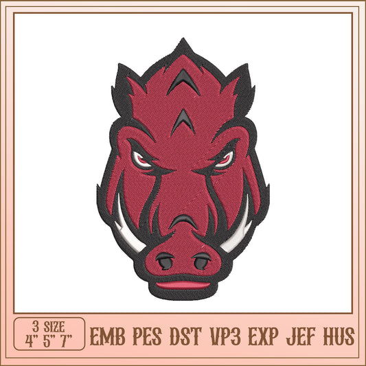 Wild Boar Embroidery Design