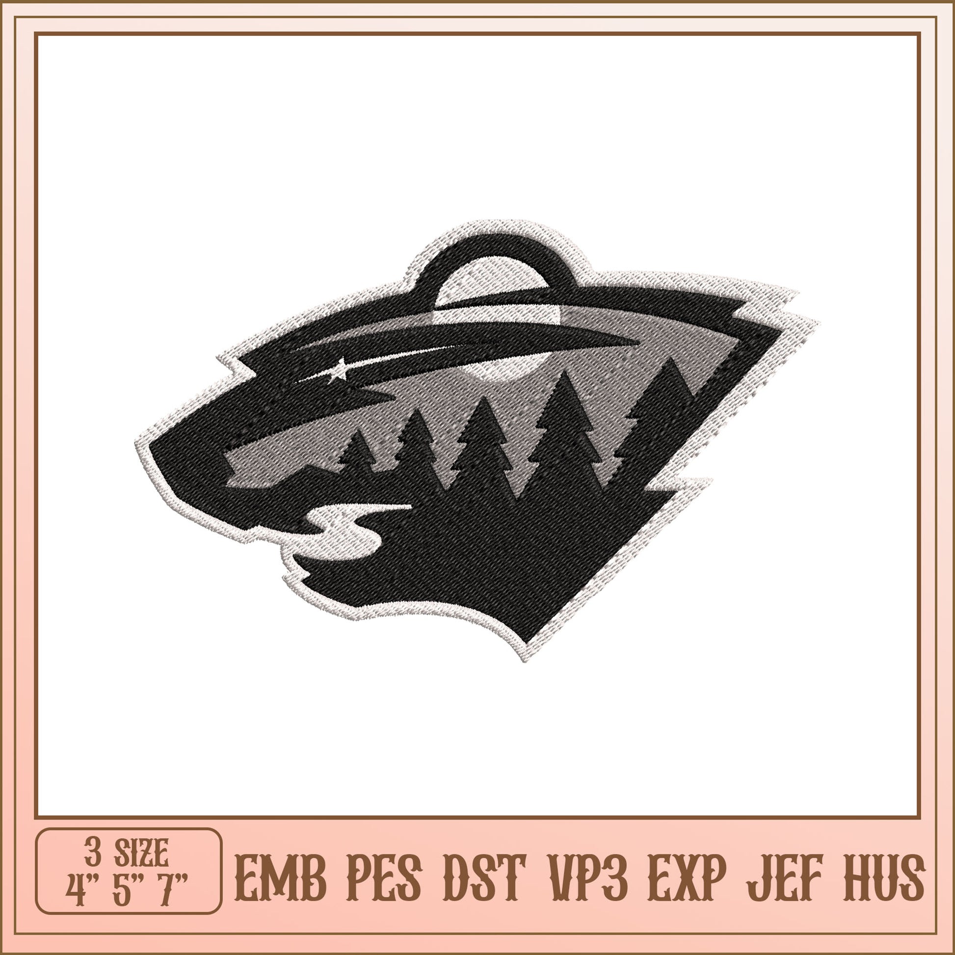 Wild Minnesota Embroidery Design