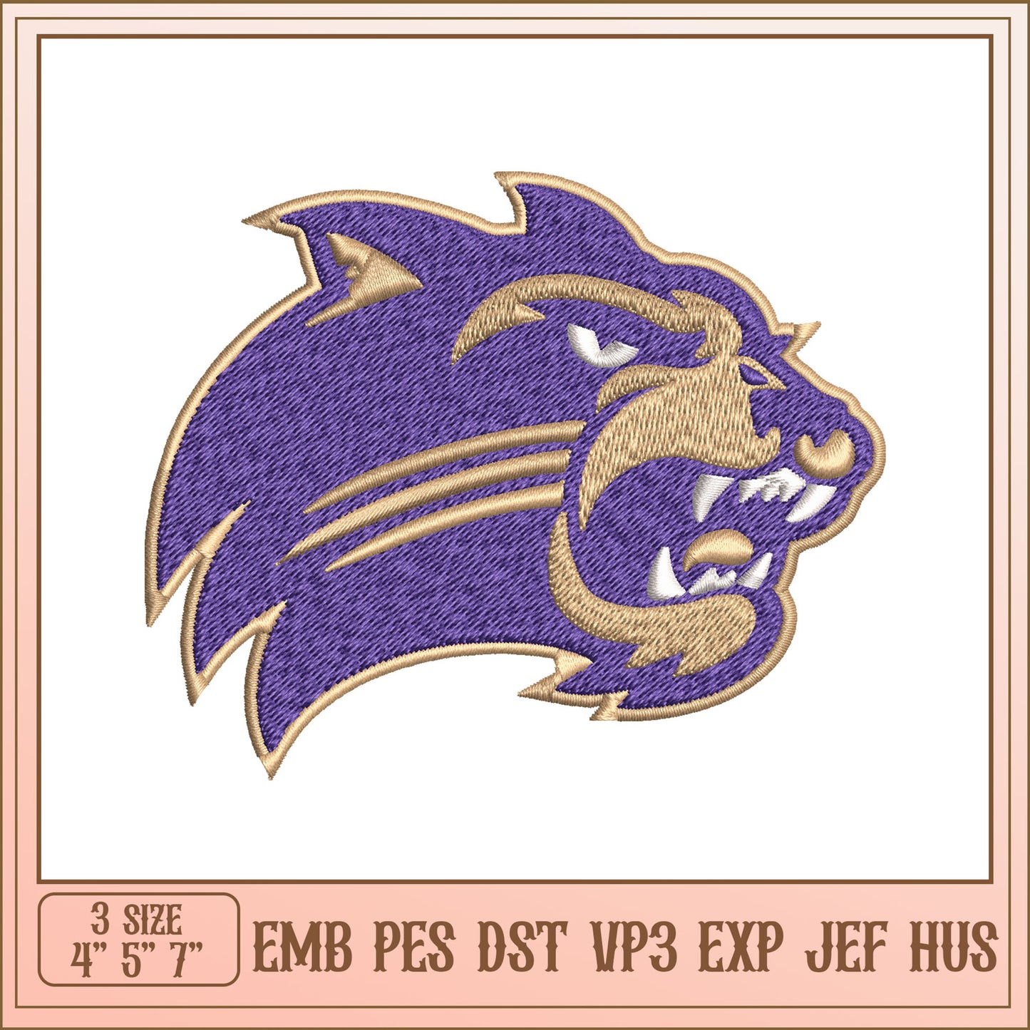 Wildcat Embroidery Design - EMB DST PES
