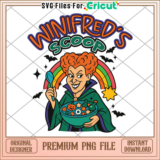Winidred's scoop png, halloween png, halloween season png