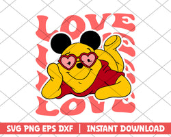 Winnie Pooh Love svg