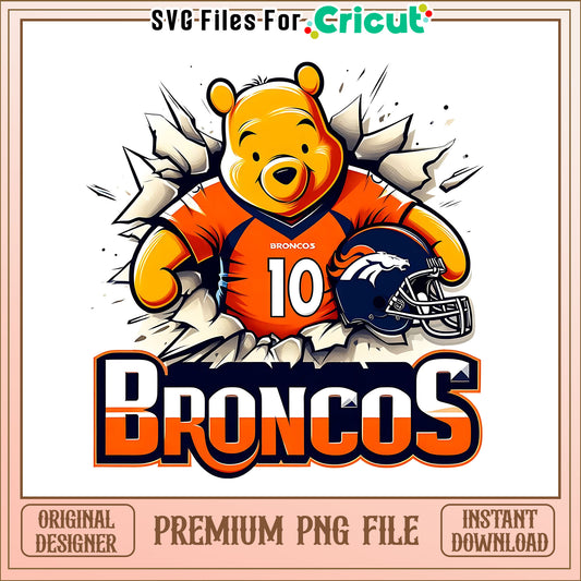 Winnie The Pooh Broncos png, Denver Broncos png, NFL png