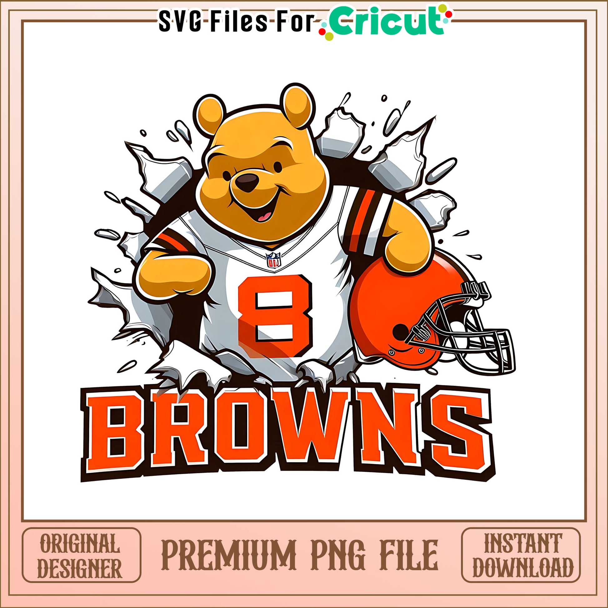 Winnie The Pooh Browns png, Cleveland Browns png, NFL png