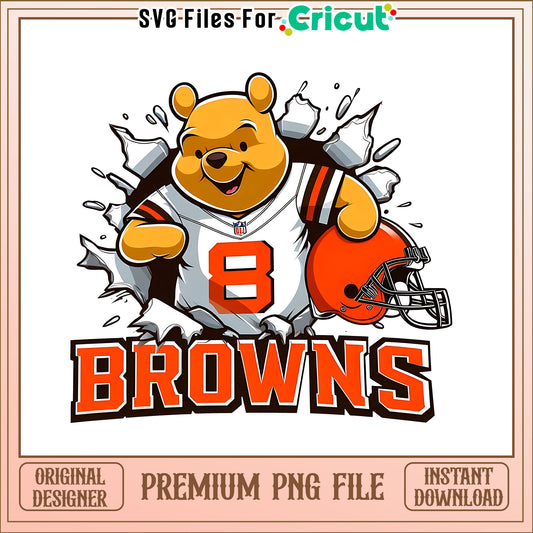 Winnie The Pooh Browns png, Cleveland Browns png, NFL png