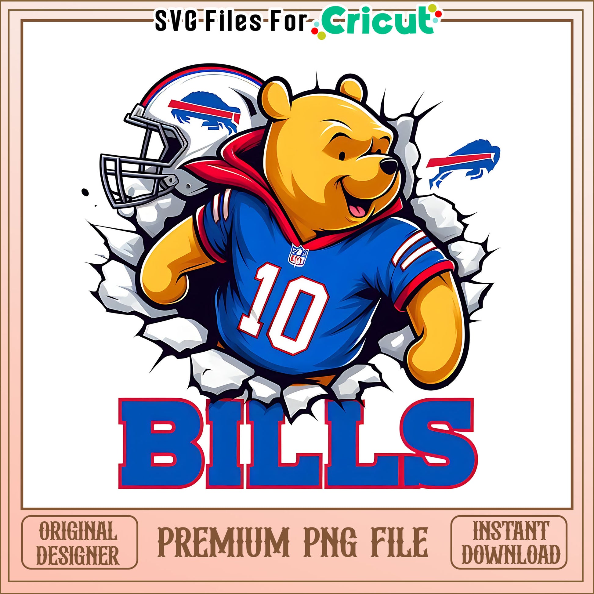 Winnie The Pooh Buffalo Bills png, Buffalo Bills png, NFL png