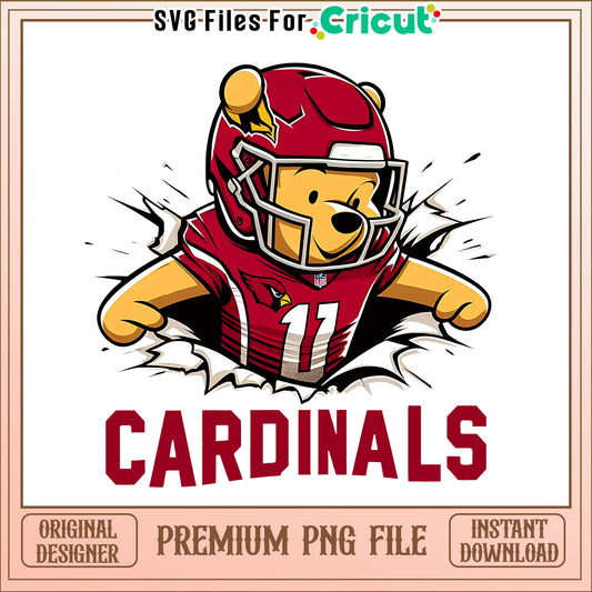 Winnie The Pooh Cardinals png, Arizona Cardinals png, NFL png