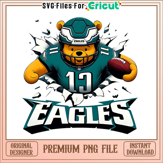 Winnie The Pooh Eagles png, Philadelphia Eagles png, NFL png