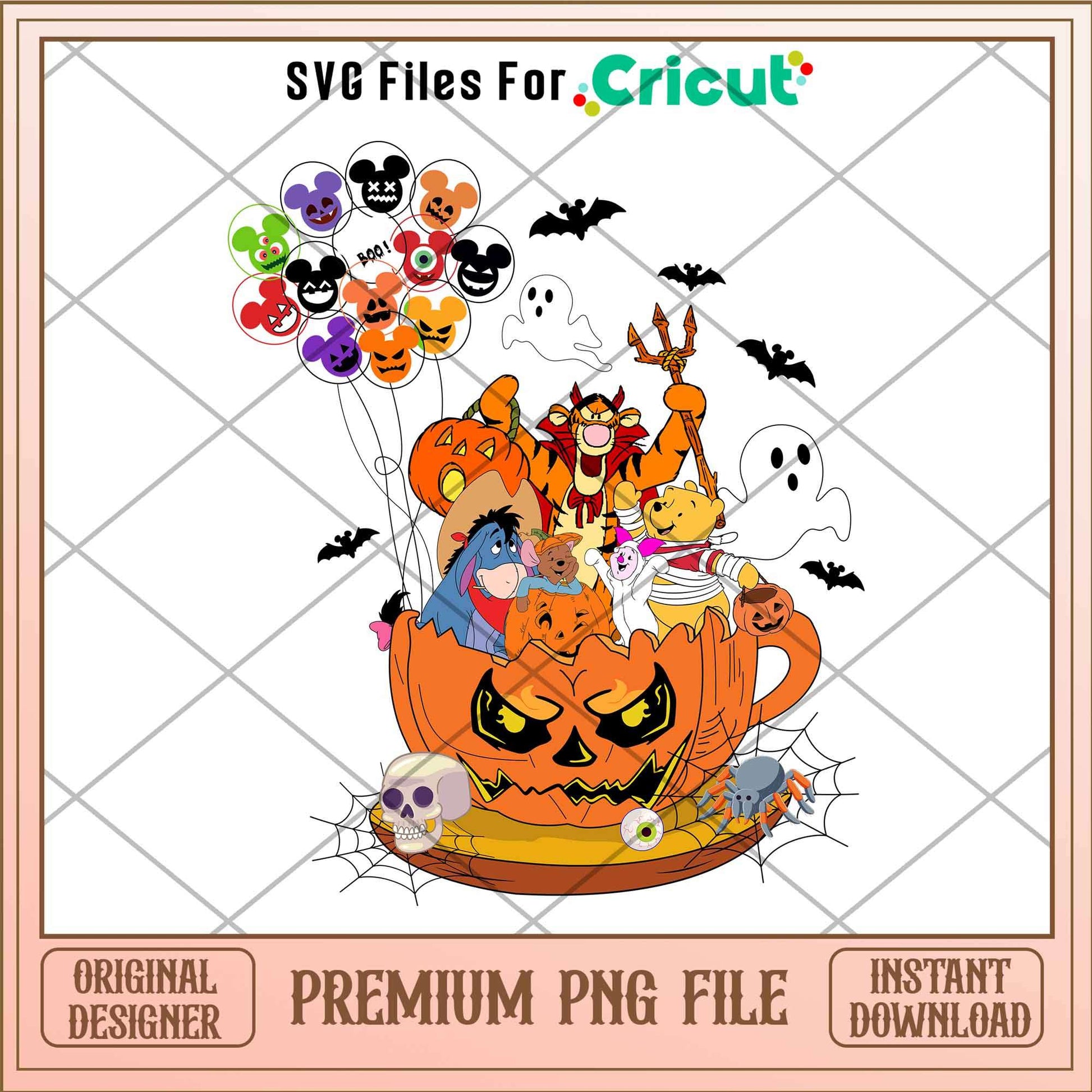 Winnie The Pooh Halloween png,  Winnie The Pooh characters png, Digital Download