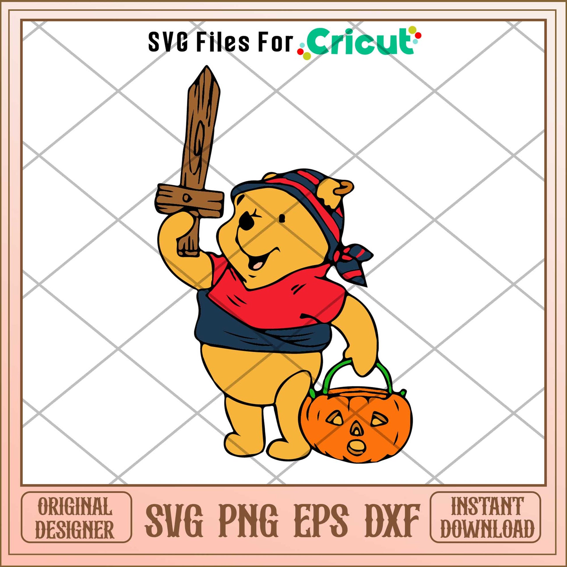 Winnie The Pooh Halloween svg, Winnie the pooh character svg, Digital Download