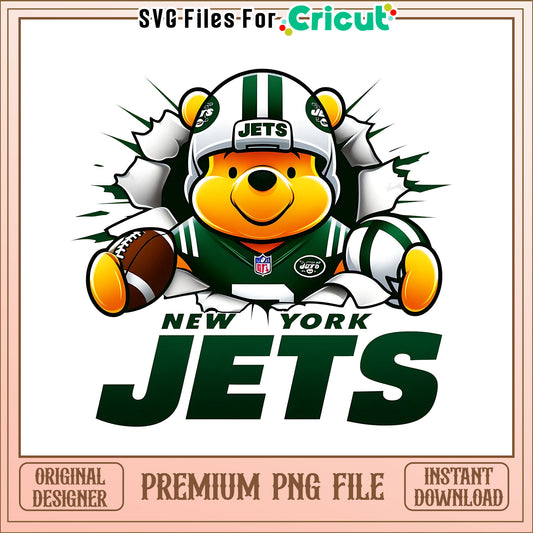 Winnie The Pooh Jets png, New York Jets png, NFL png