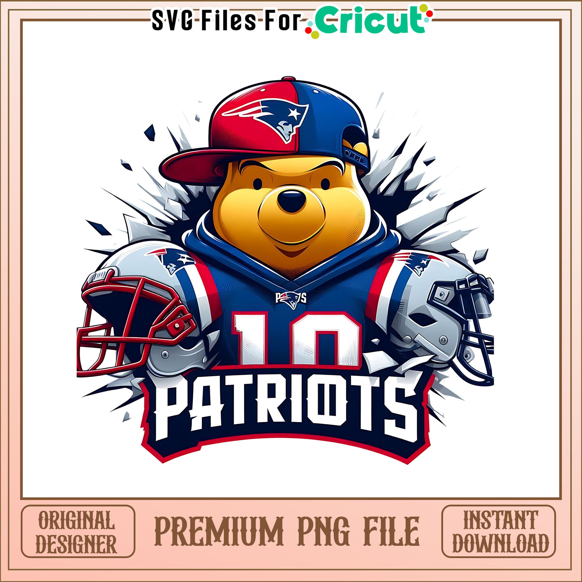 Winnie The Pooh Patriots png, New England Patriots png, NFL png