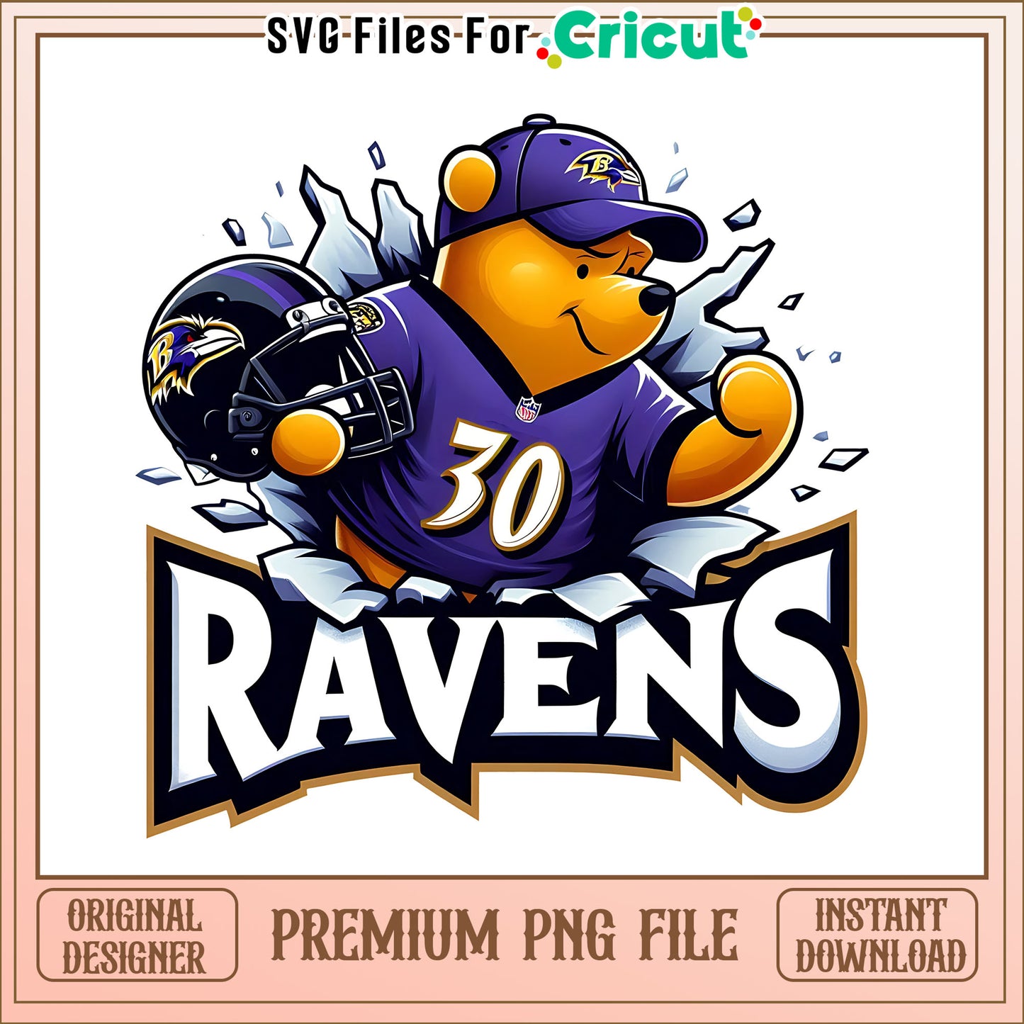 Winnie The Pooh Ravens png, Baltimore Ravens png, NFL png