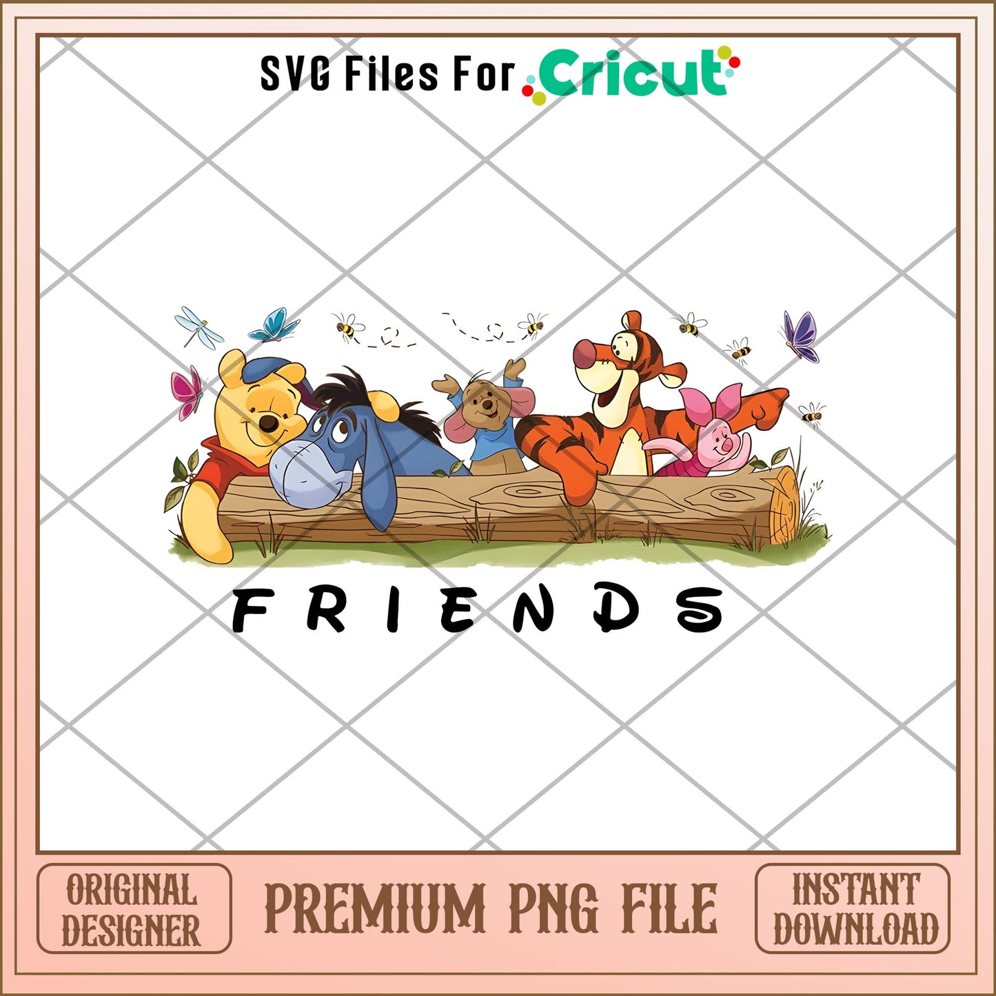 Winnie The Pooh and friends png, Winnie The Pooh characters png, Digital Download
