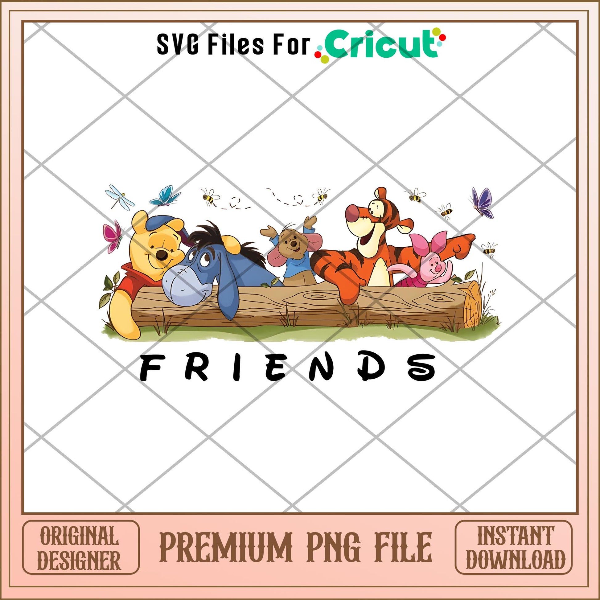 Winnie The Pooh and friends png, Winnie The Pooh characters png, Digital Download