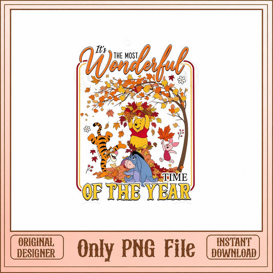 Winnie The Pooh Fall SVG, Disney Autumn Bundle, Tigger PNG