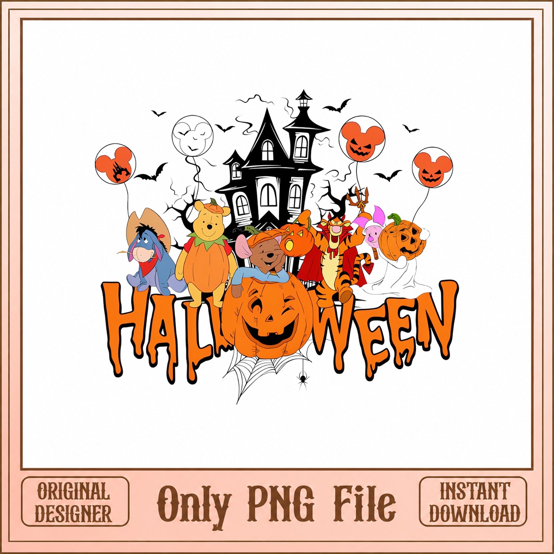Winnie The Pooh Halloween PNG, Disney Characters, Spooky PNG